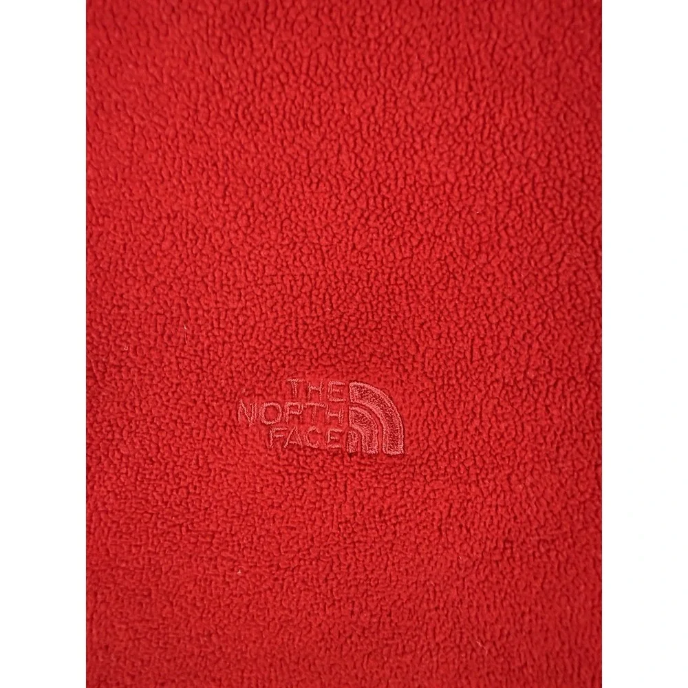 The North Face Fleece Hoodie Mens XXL Red 1/4 Zip Pullover Anorak Kangaroo